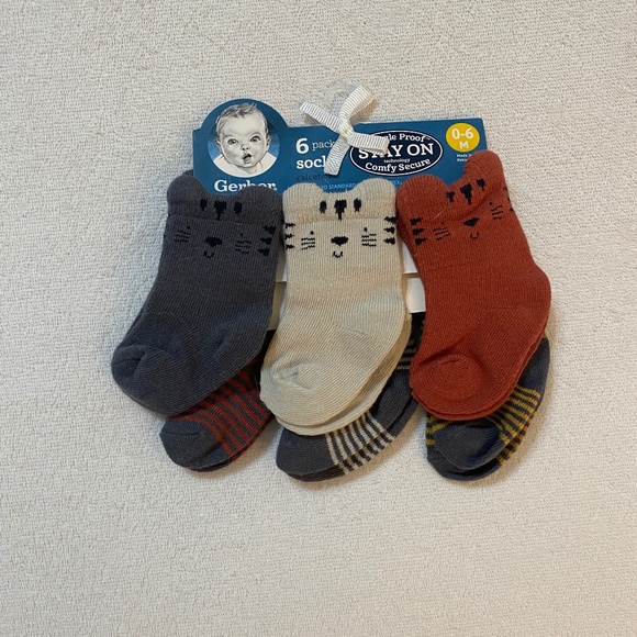 Gerber Other - Gerber Baby Boys Safari Socks